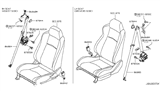 Diagram for 2003 Nissan 350Z Seat Belt - 86885-CD010