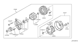 Diagram for Nissan 350Z Alternator Case Kit - 23127-JK01A