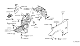 Diagram for 2003 Nissan 350Z Fender - 63100-CD030