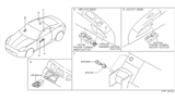 Diagram for 2003 Nissan 350Z Power Window Switch - 25411-CD010