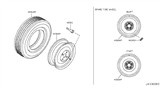 Diagram for Nissan 350Z Spare Wheel - 40300-CD017