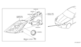 Diagram for 2003 Nissan 350Z Headlight Bulb - 26291-89901