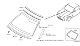 Diagram for Nissan Windshield - 72700-CD000