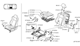 Diagram for 2004 Nissan 350Z Seat Cover - 87670-CD001