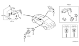 Diagram for 2005 Nissan 350Z Ignition Lock Cylinder - D8700-6J00M