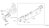 Diagram for Nissan 350Z Clutch Slave Cylinder - 30620-CD021