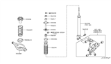 Diagram for 2015 Nissan 370Z Coil Spring Insulator - 55036-AG001