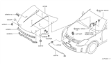 Diagram for 2003 Nissan 350Z Hood Hinge - 65400-AL500