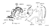 Diagram for Nissan Leaf Wheelhouse - 63842-3NA0A