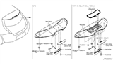 Diagram for 2012 Nissan Leaf Spoiler - 96032-3NC1H