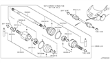 Diagram for Nissan Leaf CV Joint - 39711-3NA0A