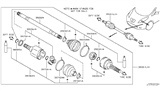 Diagram for 2011 Nissan Leaf Axle Shaft - 39101-3NA0A