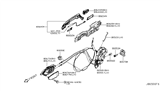 Diagram for Nissan Leaf Door Latch Assembly - 80500-3NA0A