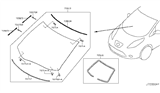 Diagram for Nissan Leaf Windshield - G2700-3NA0A