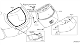 Diagram for Nissan Leaf Lift Support - 90450-3NA0A