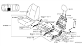 Diagram for 2011 Nissan Leaf Seat Motor - 87450-3NA0A