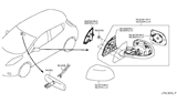 Diagram for Nissan Leaf Mirror Cover - 96329-3NA0A