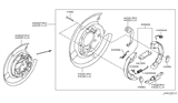 Diagram for 2011 Nissan Leaf Brake Backing Plate - 44020-3NA5C