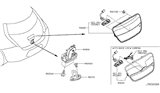 Diagram for 2011 Nissan Leaf Tailgate Handle - 90606-3NC3B