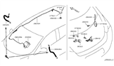 Diagram for Nissan Leaf Antenna Cable - 24058-3NA0A