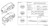 Diagram for 2021 Nissan Rogue Sport Emblem - 90896-5AB0A