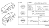 Diagram for Nissan Rogue Sport Emblem - 90896-5AB0A