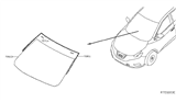 Diagram for 2015 Nissan Murano Windshield - 72700-5AA0B