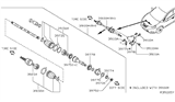 Diagram for 2016 Nissan Murano Axle Shaft - 39100-5AF1A