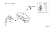 Diagram for 2016 Nissan Murano Ignition Lock Cylinder - 99810-5AA0B