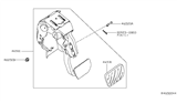 Diagram for 2017 Nissan Murano Brake Pedal - 46501-5AA1B