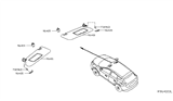 Diagram for 2019 Nissan Murano Sun Visor - 96401-5AA0C