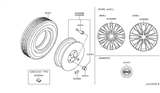 Diagram for 2019 Nissan Armada Wheel Cover - 40342-5ZM1B