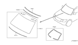 Diagram for 2017 Nissan Armada Windshield - G2700-6GX0A