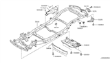 Diagram for Nissan Armada Exhaust Heat Shield - 74754-1LA0A