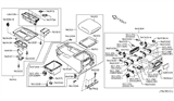 Diagram for 2018 Nissan Armada Center Console Base - K6910-1A62A