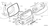 Diagram for 2017 Nissan Armada Lift Support - 90450-1LA2A