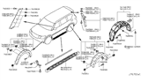 Diagram for Nissan Armada Wheelhouse - 76746-1LA0A