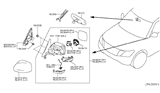 Diagram for 2019 Nissan Armada Mirror Actuator - 96370-1LA1A