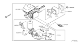 Diagram for Nissan Armada Brake Booster - 47210-1LA0A