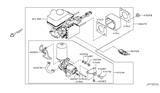 Diagram for Nissan Armada Brake Master Cylinder Reservoir - 46007-5ZA0B