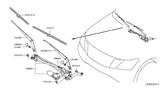 Diagram for Nissan Wiper Pivot - 28800-1LA0A