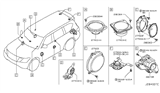 Diagram for 2019 Nissan Armada Car Speakers - 28136-6GW0A