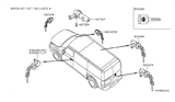 Diagram for 2017 Nissan NV Ignition Lock Assembly - 48701-1PA1A