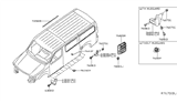 Diagram for 2015 Nissan NV Weather Strip - 76842-1PA5A