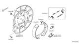 Diagram for Nissan Titan Brake Shoe Set - 44060-1PA0B