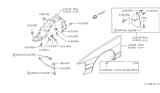 Diagram for 1990 Nissan 240SX Wheelhouse - 63842-35F00