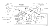 Diagram for 1991 Nissan 240SX Brake Caliper - 44011-35F00