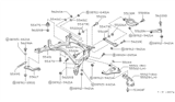 Diagram for 1989 Nissan 240SX Control Arm - 55501-52F00