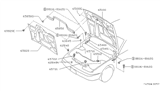 Diagram for 1990 Nissan 240SX Hood Hinge - 65400-35F10