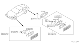 Diagram for 1991 Nissan 240SX Side Marker Light - 26195-40F10